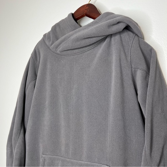 Lululemon On the Move Relaxed Fit Fleece Pullover Gray Hoodie Size 8 - Picture 2 of 11